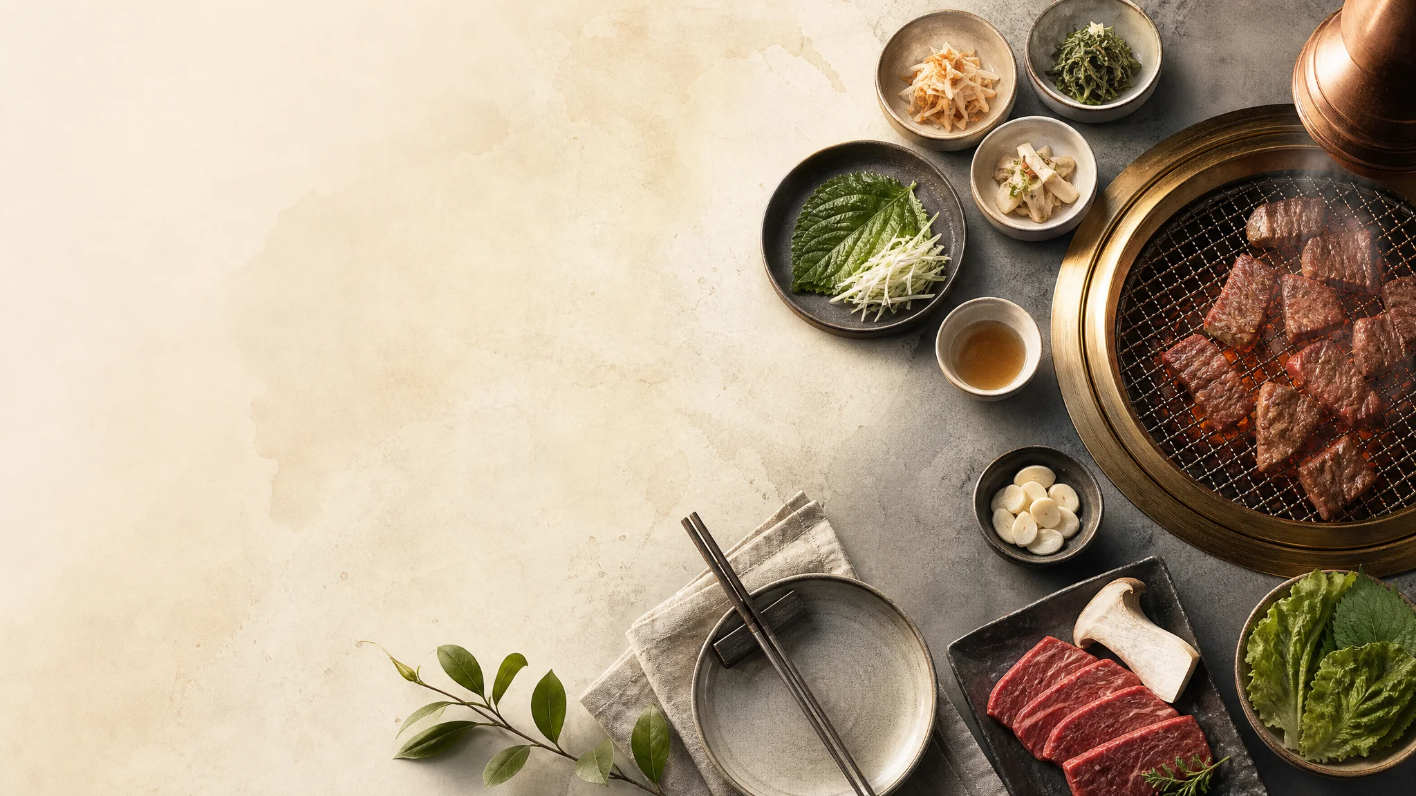 Jinjee — Allston premium Korean barbecue ordering guide — AI-generated editorial illustration